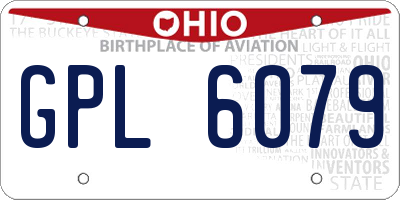 OH license plate GPL6079