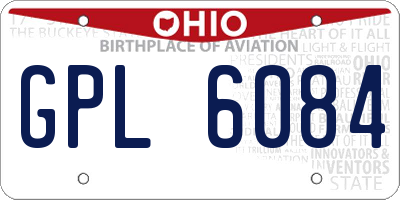 OH license plate GPL6084