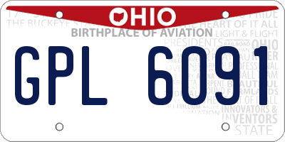 OH license plate GPL6091