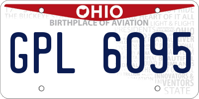 OH license plate GPL6095