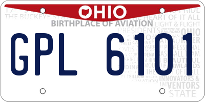 OH license plate GPL6101