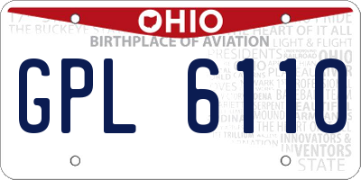 OH license plate GPL6110