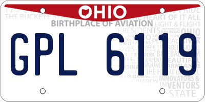 OH license plate GPL6119