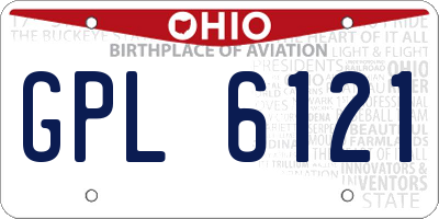 OH license plate GPL6121