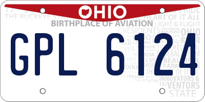 OH license plate GPL6124