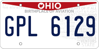OH license plate GPL6129