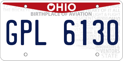 OH license plate GPL6130