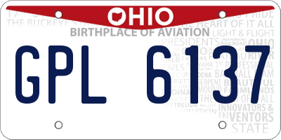 OH license plate GPL6137