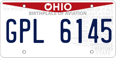 OH license plate GPL6145