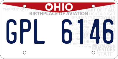 OH license plate GPL6146