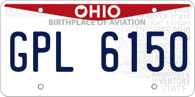 OH license plate GPL6150