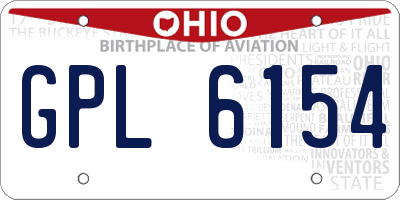 OH license plate GPL6154