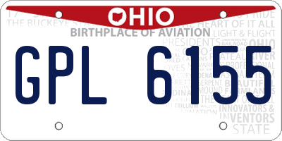 OH license plate GPL6155