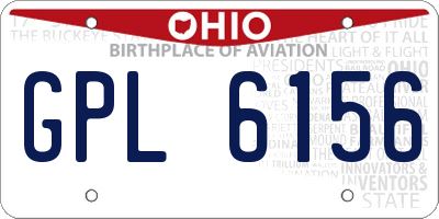 OH license plate GPL6156