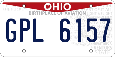 OH license plate GPL6157