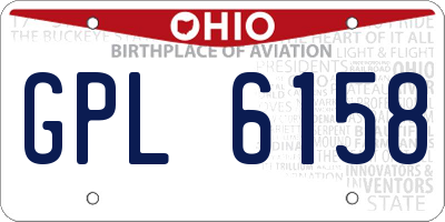 OH license plate GPL6158