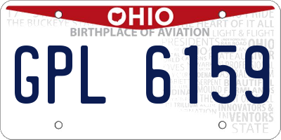 OH license plate GPL6159