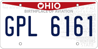 OH license plate GPL6161