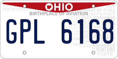 OH license plate GPL6168