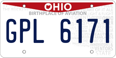 OH license plate GPL6171
