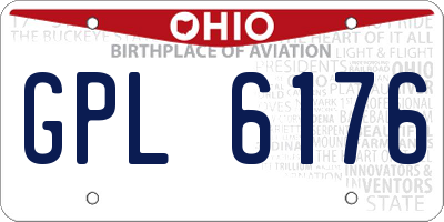 OH license plate GPL6176