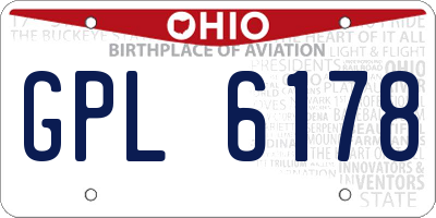 OH license plate GPL6178