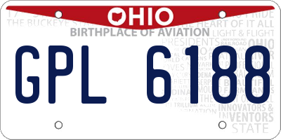 OH license plate GPL6188