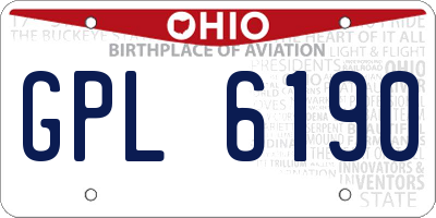 OH license plate GPL6190