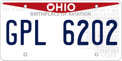 OH license plate GPL6202