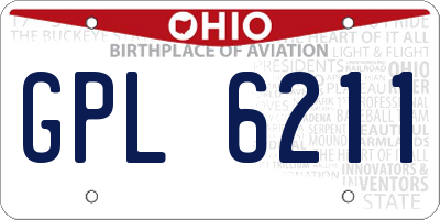 OH license plate GPL6211