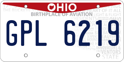 OH license plate GPL6219