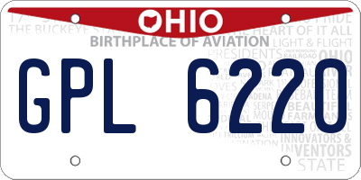 OH license plate GPL6220