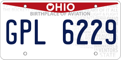 OH license plate GPL6229