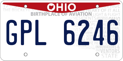 OH license plate GPL6246