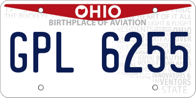 OH license plate GPL6255