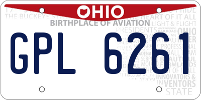 OH license plate GPL6261