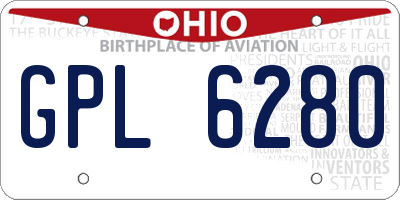 OH license plate GPL6280