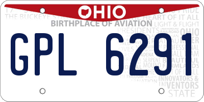OH license plate GPL6291