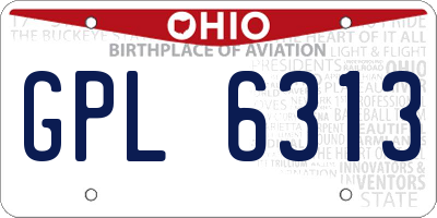 OH license plate GPL6313