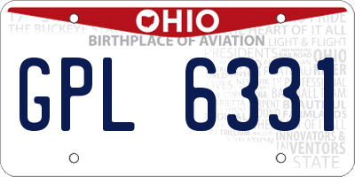 OH license plate GPL6331