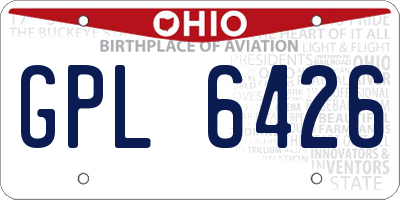 OH license plate GPL6426