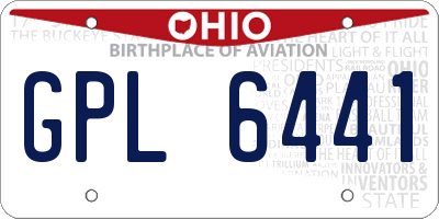 OH license plate GPL6441