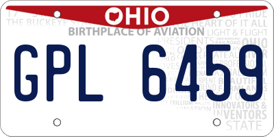 OH license plate GPL6459