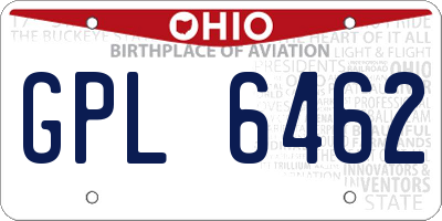 OH license plate GPL6462
