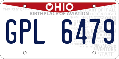 OH license plate GPL6479