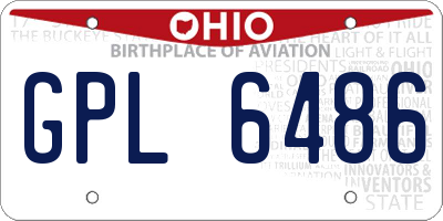 OH license plate GPL6486