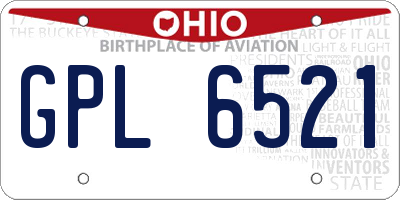 OH license plate GPL6521