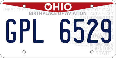 OH license plate GPL6529