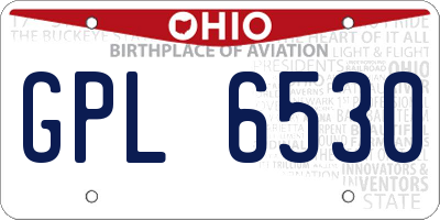 OH license plate GPL6530