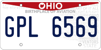 OH license plate GPL6569